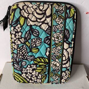Vera‎ Bradley Island Bloom Print Quilted Padded IPad Tablet Zipper Case